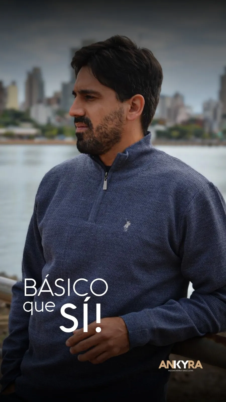 Sweater medio cierre Ankyra